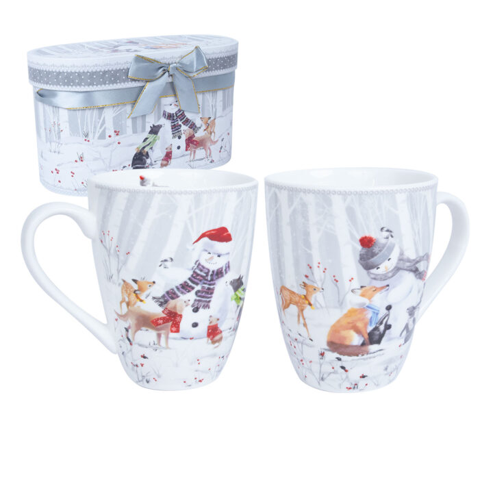 Kruusid MIA SNOW H10,5cm 340ml, 2tk kinkekarbis Jõulud