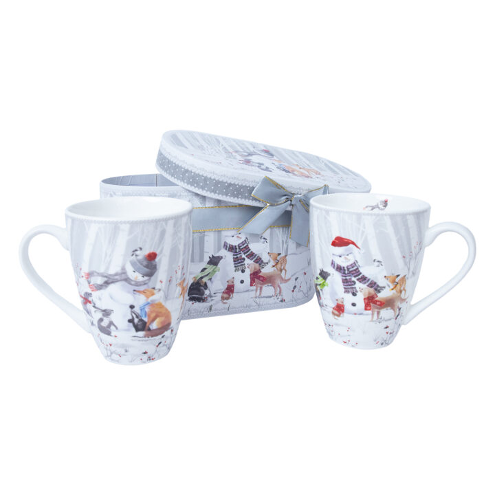 Kruusid MIA SNOW H10,5cm 340ml, 2tk kinkekarbis Jõulud