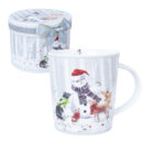 Kruus MIA SNOW H9,5cm 320ml, kinkekarbis Jõulud