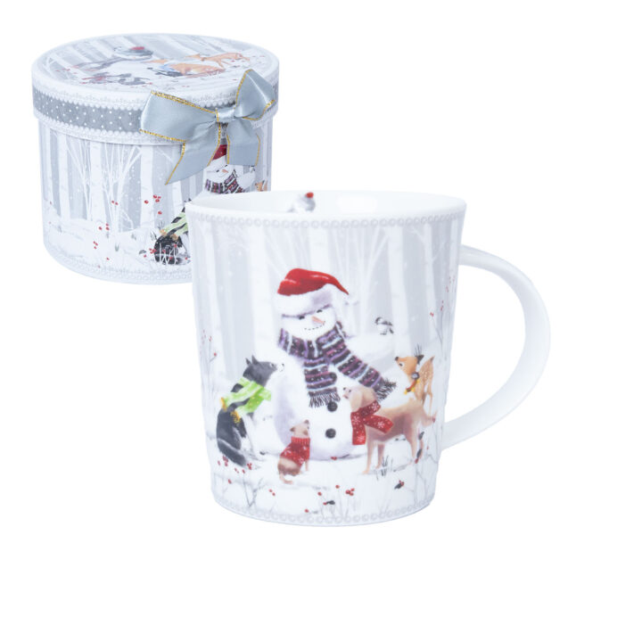 Kruus MIA SNOW H9,5cm 320ml, kinkekarbis Jõulud