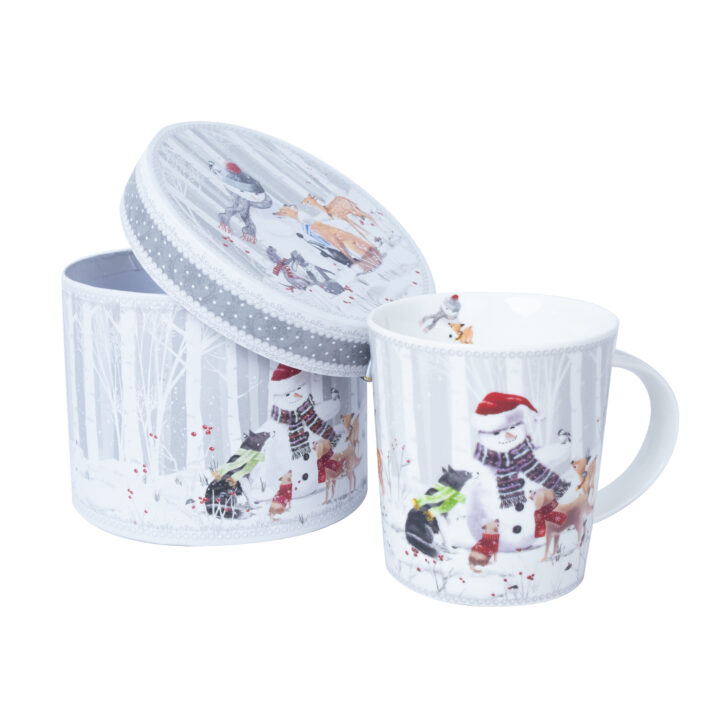 Kruus MIA SNOW H9,5cm 320ml, kinkekarbis Jõulud