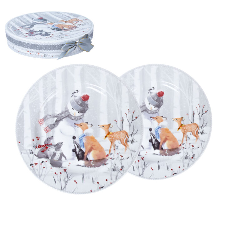 Taldrikud MIA SNOW D19cm 2tk kinkekarbis Jõulud