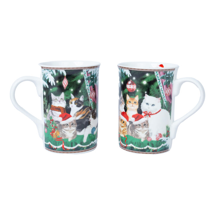 Kruusid MIA CATS 2tk H10,5cm 300ml, kinkekarbis Jõulud