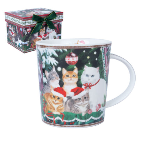 Kruus MIA CATS H9,5cm 320ml kinkekarbis Jõulud