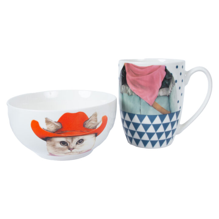 Kruus+kauss POPPY komplekt, mix Lauanõud