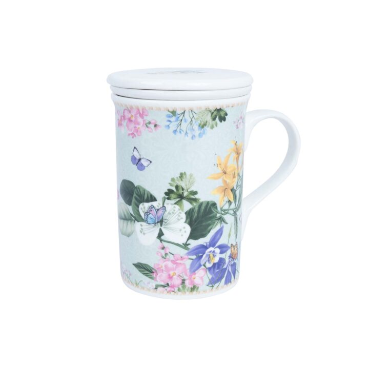 Kruus MIA FLORA H10,5cm 300ml sõelaga kinkekarbis Lauanõud