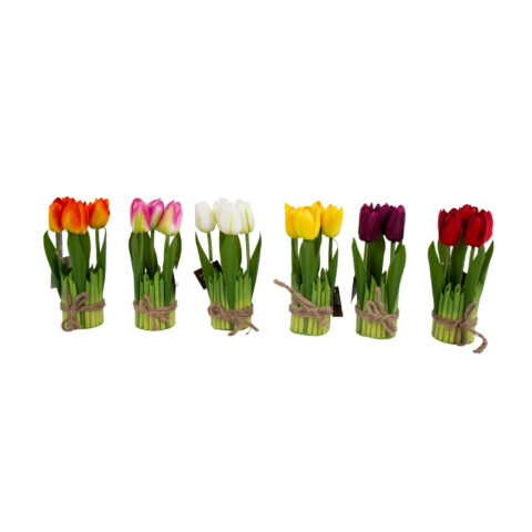 Kunstlill FLOWERLY 5-ne, madalad tulbid, mix Kunstlilled ja kunsttaimed Kunstlilled ja kunsttaimed