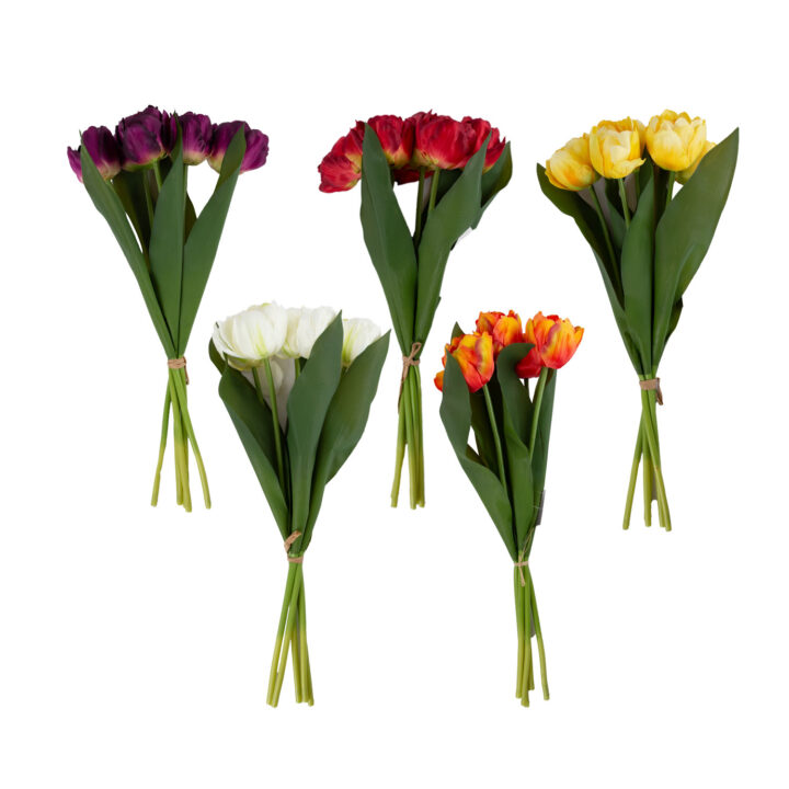 Kunstlill FLOWERLY kimp 5-ne, tulbid, mix Kunstlilled ja kunsttaimed Kunstlilled ja kunsttaimed