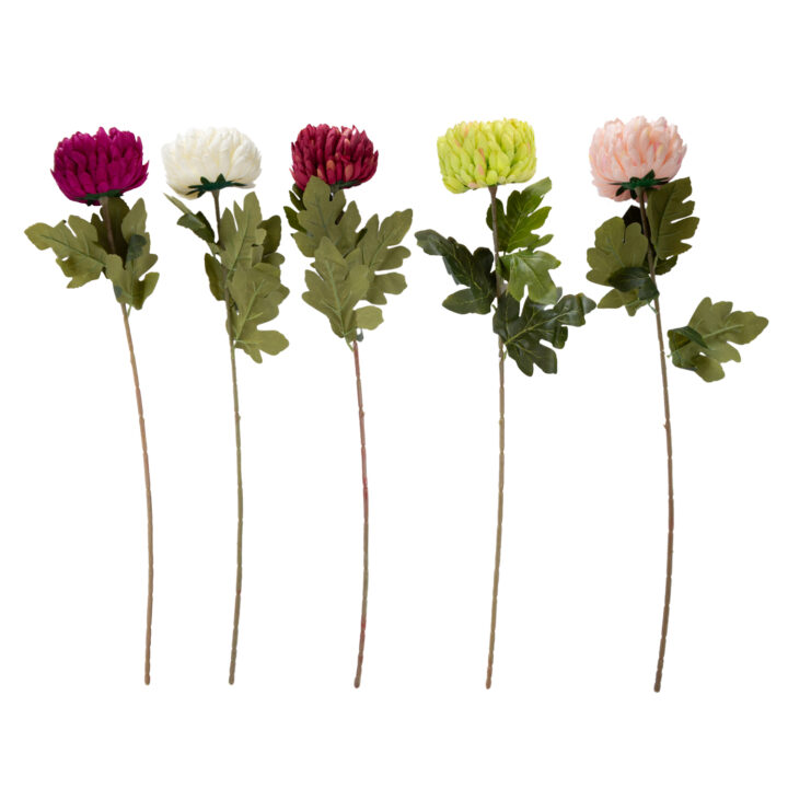 Kunstlill FLOWERLY H74cm, krüsanteem, mix Kingiideed Kingiideed