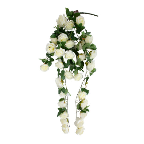 Kunstlill FLOWERLY rippuv oks H120cm, valge roos Kingiideed Kingiideed