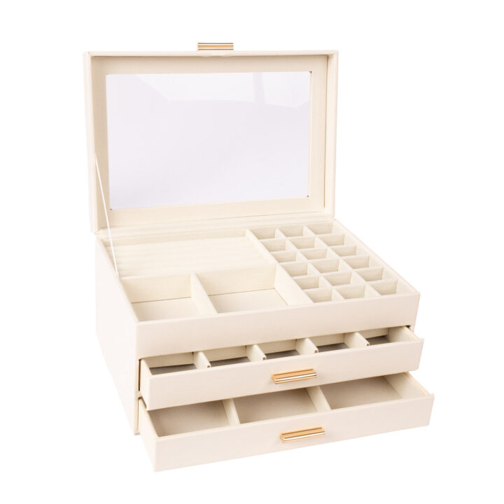 Ehtekarp SEZANE 26,5x18xH13,5cm, valge Dekoratiivtooted Dekoratiivtooted