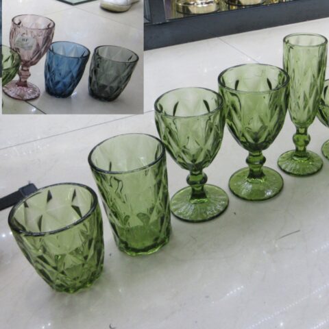 Joogiklaas kõrge CORAL 350ml, D8xH12cm, lilla Klaasid, pokaalid