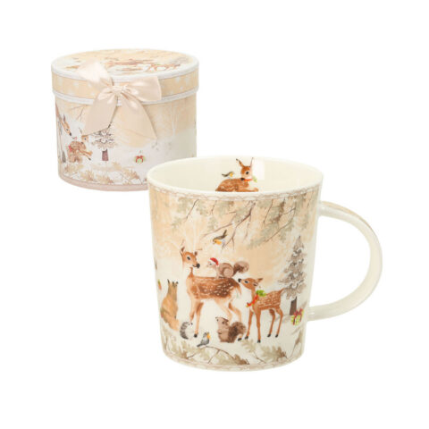 Kruus MIA DEER H9,5cm 320ml, kinkekarbis Jõulud