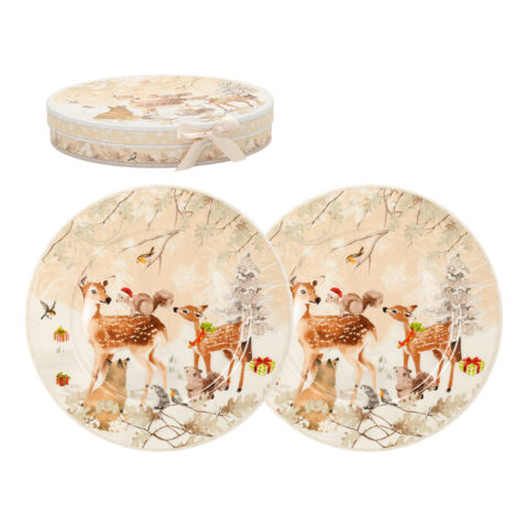 Taldrikud MIA DEER 2tk D25cm, kinkekarbis Jõulud