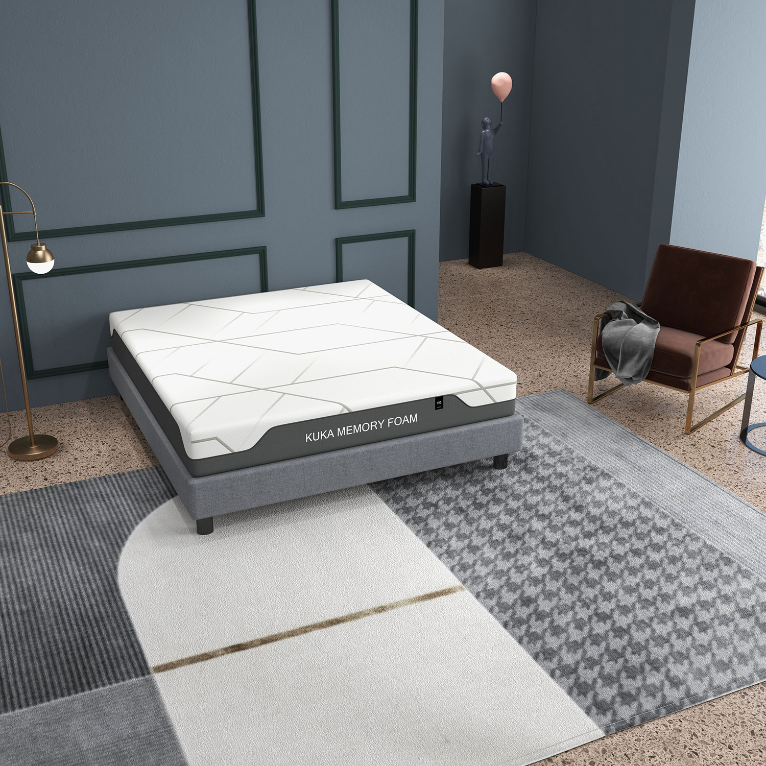 Poroloonmadrats KUKA MEMORY FOAM 160x200xH20cm Madratsid Poroloonmadrats KUKA MEMORY FOAM 160x200xH20cm Madratsid