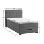 Kontinentaalvoodi JEEP 90x200cm, hall Kontinentaalvoodid