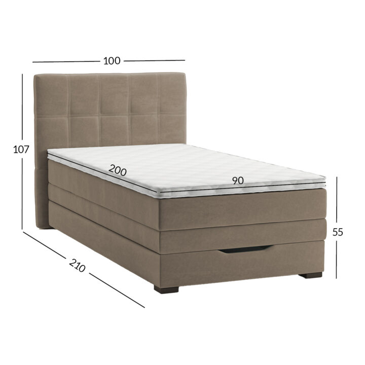 Kontinentaalvoodi JEEP 90x200cm, beež Kontinentaalvoodid