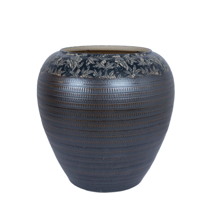 Põrandavaas TITAN STONE H40cm, pruun+muster, keraamika Sisustustooted Vaasid