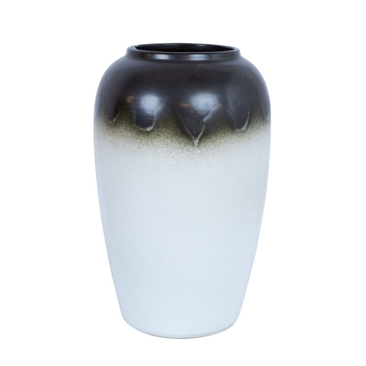 Põrandavaas TITAN STONE H37cm, tumepruun/valge, keraamika Sisustustooted Vaasid