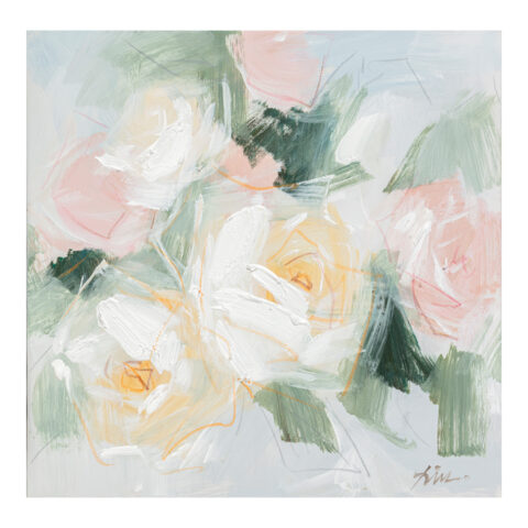 Õlimaal 100x100cm, pastelsed õied Maalid Maalid
