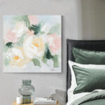 Õlimaal 100x100cm, pastelsed õied Maalid Maalid