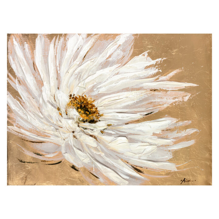 Õlimaal 90x120cm, valge õis beežil taustal Maalid Maalid