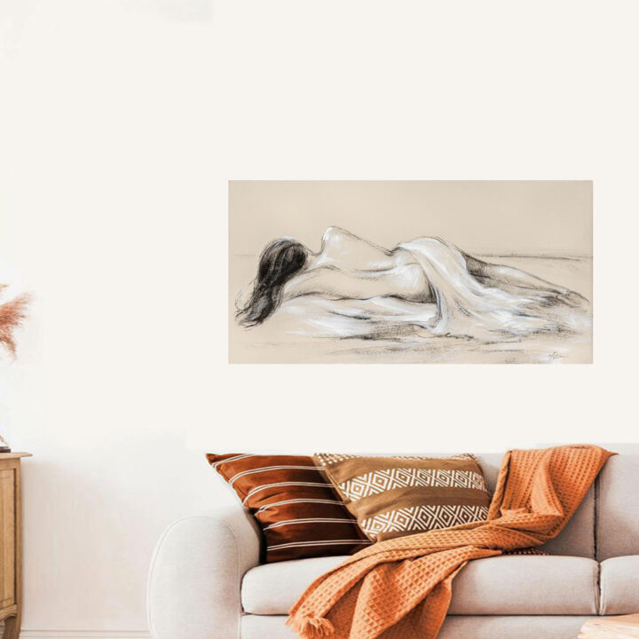 Õlimaal 60x120cm, puhkav kaunitar Maalid Maalid