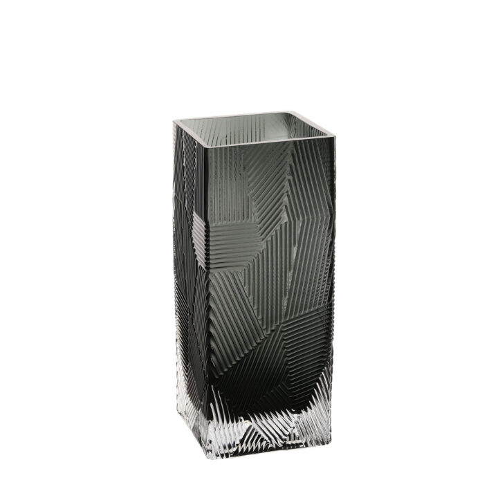 Vaas ZANA 10x10xH25cm, hall klaas Klaasvaasid