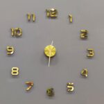 Seinakell DIY kleebitav, kuldne Kellad
