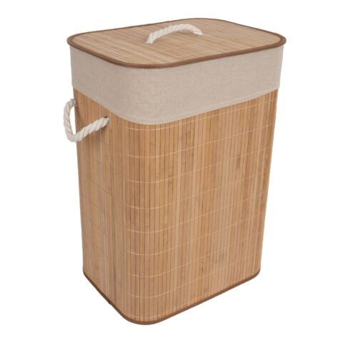 Pesukast MAX BAMBOO 40x30xH57cm, kaanega, bambusest Kangast karbid Kangast karbid