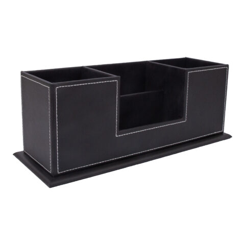 Pliiatsitops WALTER 8x28xH11cm, must, kunstnahk Kontorimööbel Töölaua tarbed