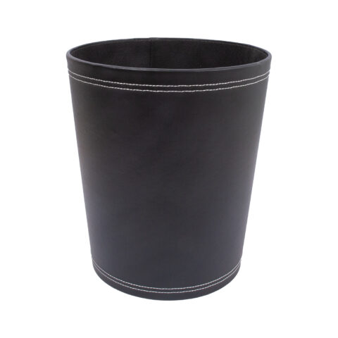 Prügikast WALTER D25xH28cm, must kunstnahk Kontorimööbel Töölaua tarbed