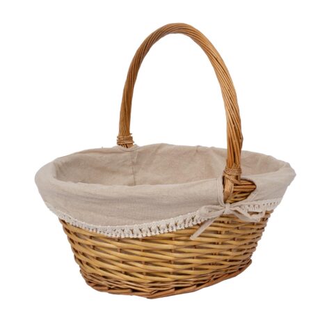 Korv MAXINE 44x35xH40cm, sangaga, helepruun punutis Korvid ja korvriiulid Korvid ja korvriiulid