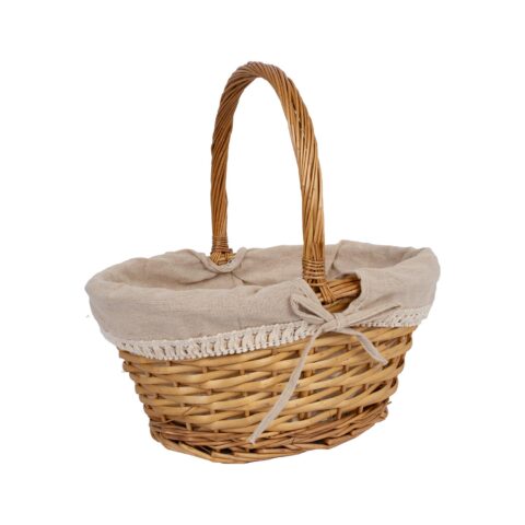 Korv MAXINE 37x28xH35cm, sangaga, helepruun punutis Korvid ja korvriiulid Korvid ja korvriiulid