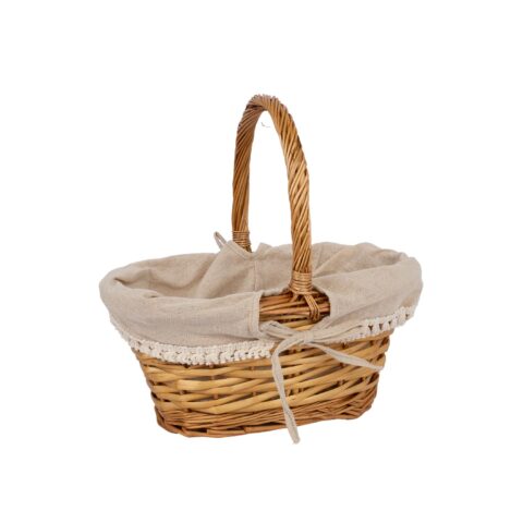 Korv MAXINE 31x23xH30cm, sangaga, helepruun punutis Korvid ja korvriiulid Korvid ja korvriiulid