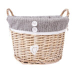 Korv ovaalne WILLI GREY, L: 45x32xH30cm, hall Esik ja Garderoob Korvid ja korvriiulid