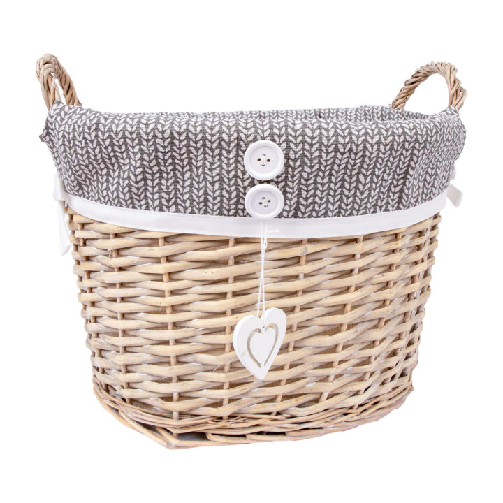 Korv ovaalne WILLI GREY, L: 45x32xH30cm, hall Esik ja Garderoob Korvid ja korvriiulid