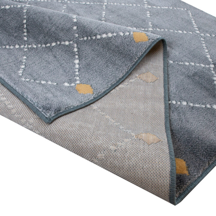 Vaip FERRERA-3, 160x230cm, tumehall/valge romb Sisustustekstiil Vaibad