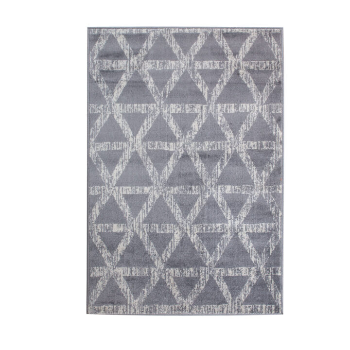 Vaip FERRERA-4, 160x230cm, tumehall/helehall kolmnurk Sisustustekstiil Vaibad