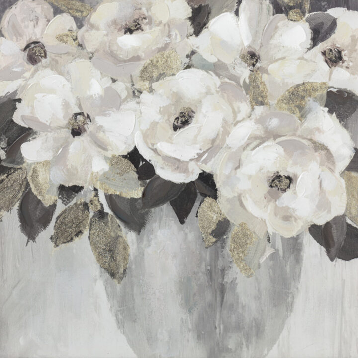 Õlimaal 80x80cm, valged lilled Maalid Maalid