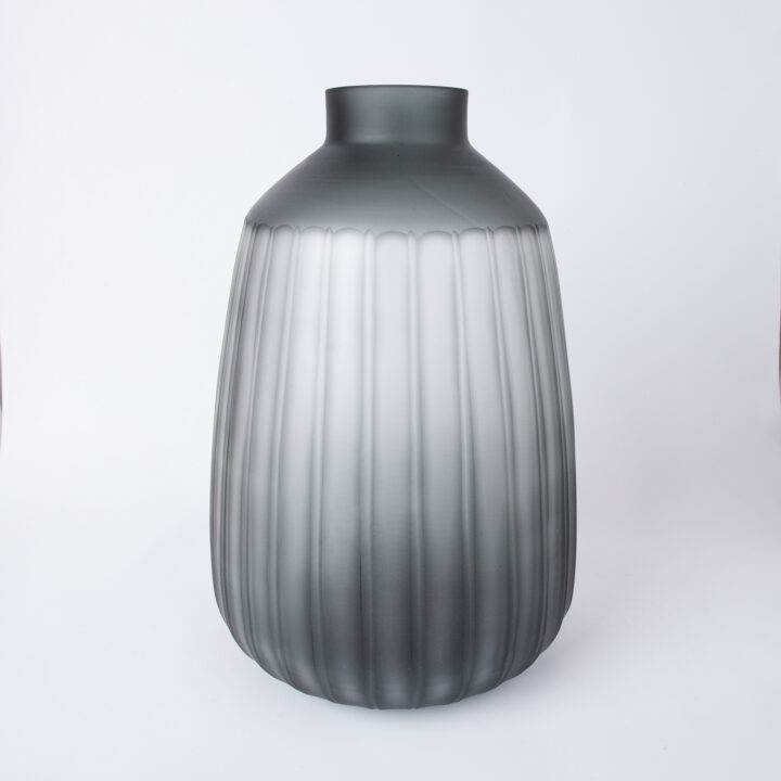 Vaas LUXO, D14x32cm, tumehall Sisustustooted Vaasid