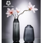 Vaas LUXO, D14x32cm, tumehall Sisustustooted Vaasid
