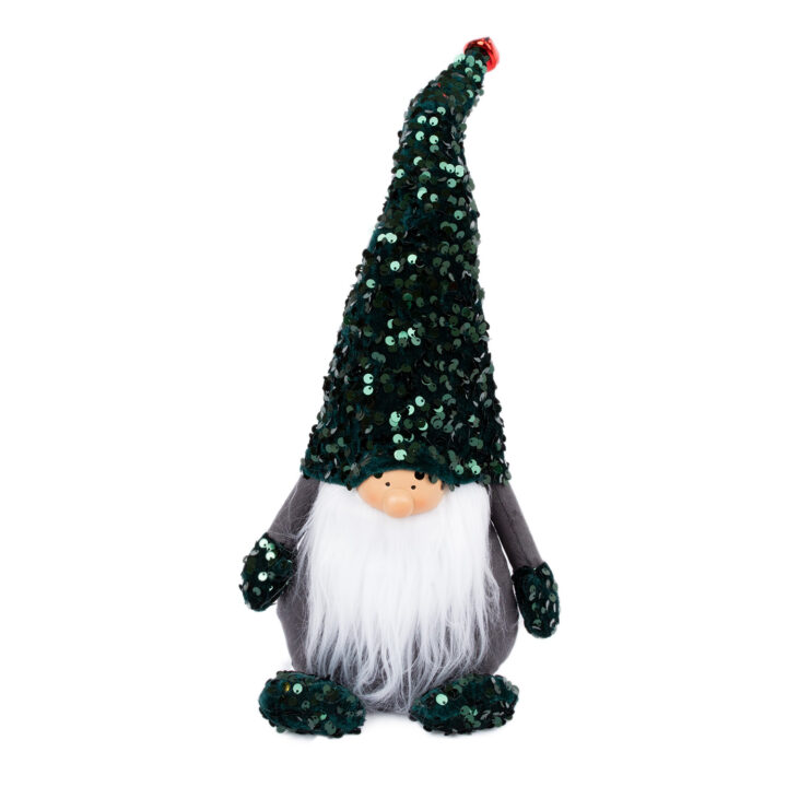 Päkapikk BOB, roheline glitter müts, H40cm Jõulud Jõulukaunistused