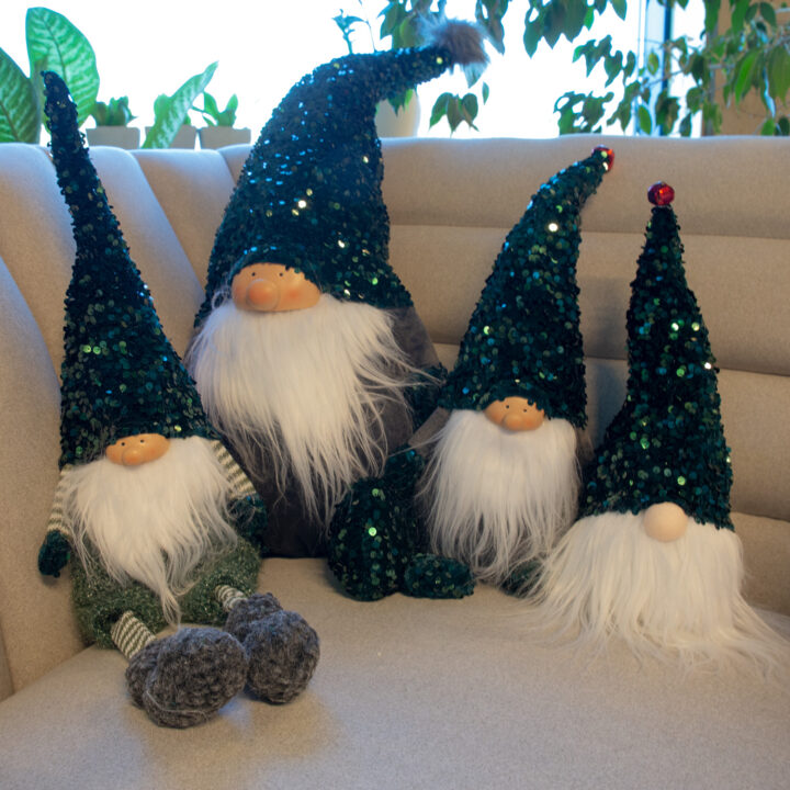 Päkapikk BOB, roheline glitter müts, H40cm Jõulud Jõulukaunistused