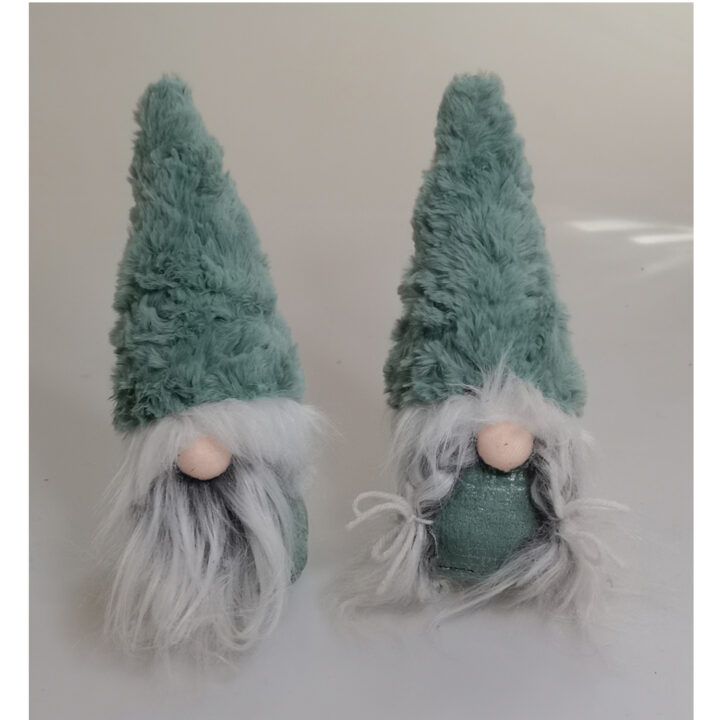 Jõulumemm GREENY, heleroheline müts, H19cm Jõulud Jõulukaunistused