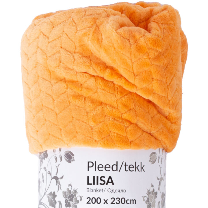 Pleed LIISA XL, 200x230cm, heleoran˛ Pleedid Pleedid