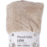 Pleed LIISA XL, 200x230cm, hele karamellipruun Pleedid Pleedid