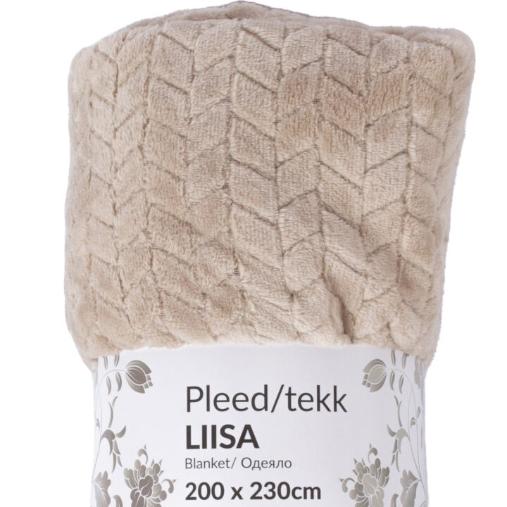 Pleed LIISA XL, 200x230cm, hele karamellipruun Pleedid Pleedid