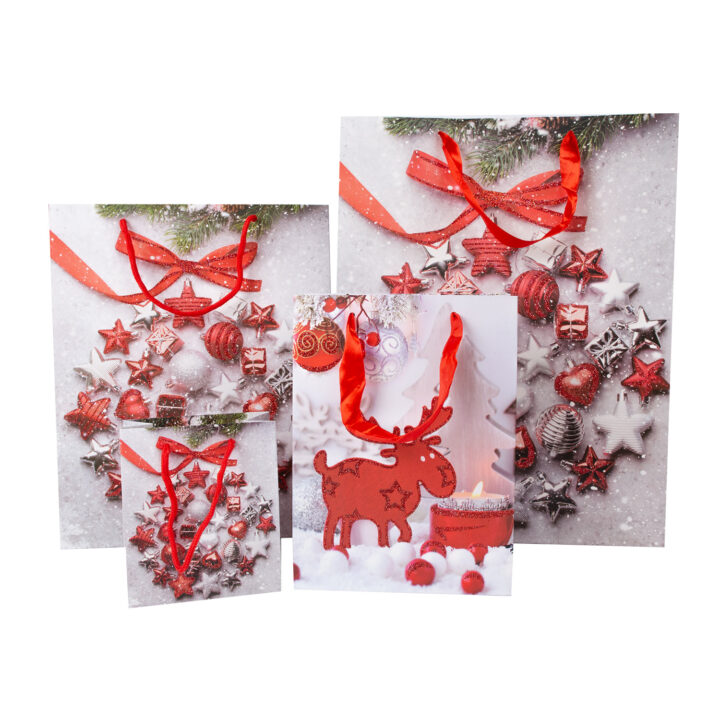 Kinkekott RED JOY-4, 31x40x12cm, mix Jõulud Kinkekotid ja karbid