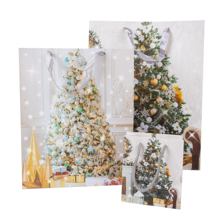 Kinkekott XMAS TREE-1, 12x14x6cm, mix Jõulud Kinkekotid ja karbid
